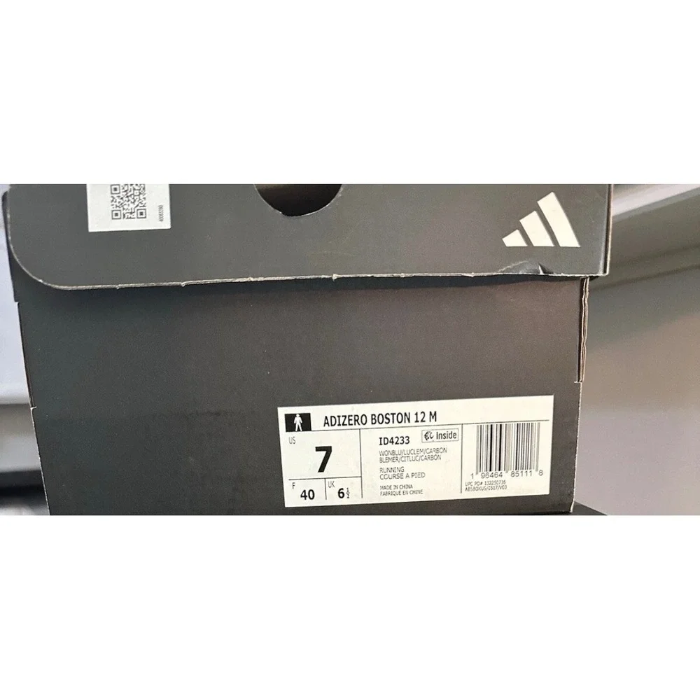 Adidas Adizero Boston 12 M Mens Running Shoes Wonder Blue Lucid Lemon ID4233